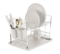 Berlinger Haus Sahara Collection - Scolapiatti a 2 ripiani, per bancone da cucina, colore: Crema opaca/Sahara