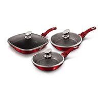 BERLINGER HAUS - Set 6 pezzi per friggitrice, Metallic Line Burgundy Edition