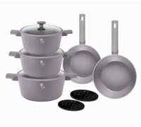 Berlinger Haus Set da 10 pentole in alluminio antiaderente a induzione, pentole e padelle con coperchio, per cucina, forno domestico, lavabile in lavastoviglie, ecologico, compatibile con tutti i