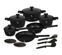 Berlinger Haus Set da 15 pezzi rivestito in titanio della collezione Matte Black BH-8198
