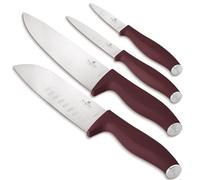 Berlinger Haus Set di 4 coltelli in acciaio inox temprato 3cr13/opaco bordeaux/Leonardo Collection