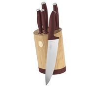 Berlinger Haus Set di 6 coltelli in acciaio temprato 3cr13/con supporto BAMBOO/bordeaux/Leonardo Collection