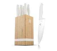 Berlinger Haus Set di 6 coltelli in acciaio temprato 3cr13/con supporto BAMBOO/crema opaca/Sahara Collection
