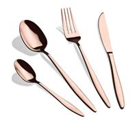 BERLINGER HAUS Set di posate da 24 pezzi, linea oro rosa metallizzato, elegante e di alta qualità