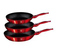 Berlinger Haus Set Padella 3 Pz. Burgundy Metallic Touch Line