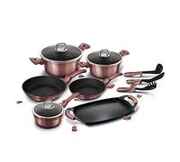 Berlinger Haus Set Pentole Induzione 12-Pcs Alluminio Antiaderente Casseruoli Padelle Piastra Rosa BH-6044 - 5999056798151