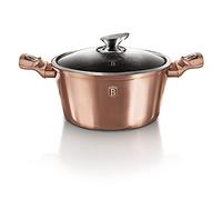 BerlingerHaus Nuovo pentola con Coperchio in Vetro 24 cm Rosa Gold Collection