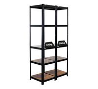 BERLINLODGE Mega Deal | 2x Scaffale da soggiorno Ragnar | AxLxP 180x45x45cm | Portata per ripiano 100kg | Marrone Vintage Nero