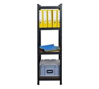 BERLINLODGE Scaffale da soggiorno Ragnar | AxLxP 150x45x45cm | Portata per ripiano 100kg | Marrone Vintage Nero