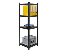 BERLINLODGE Scaffale da soggiorno Ragnar | AxLxP 150x45x45cm | Portata per ripiano 100kg | Nero Opaco