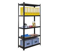 BERLINLODGE Scaffale da soggiorno Ragnar | AxLxP 180x90x40cm | Portata per ripiano 100kg | Marrone Vintage Nero