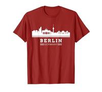 Berlino Germania Maglietta, Uomo, Mirtillo Rosso, L
