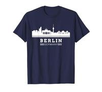 Berlino Germania Maglietta, Uomo, Navy, L