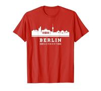 Berlino Germania Maglietta, Uomo, Rosso, L