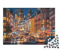 Berlino, Germania Puzzle 1000 Pezzi Riciclato Strade Notturne Città Puzzle per Anziani Accessori Gioco Compleanni Famiglia Amici Ottimo Regalo 52x38cm/1000pcs