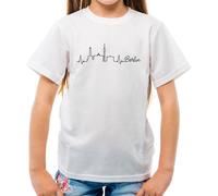 Berlino Heartbeat - T-Shirt - Germania Skyline Tedesco Città Love Posto