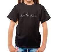 Berlino Heartbeat - T-Shirt - Germania Skyline Tedesco Città Love Posto
