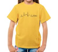 Berlino Heartbeat - T-Shirt - Germania Skyline Tedesco Città Love Posto