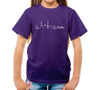 Berlino Heartbeat - T-Shirt - Germania Skyline Tedesco Città Love Posto