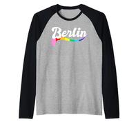 Berlino LGBTQ+Orgoglio Marzo Germania Tedesco Gay Amore Ally Maglia con Maniche Raglan