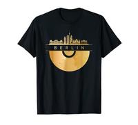 Berlino Musica Disco in vinile DJ Berlino Skyline Maglietta