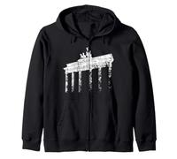 Berlino Porta di Brandeburgo Skyline Vintage Amo Berlin Felpa con Cappuccio