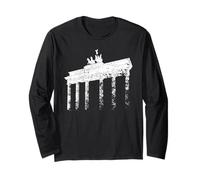 Berlino Porta di Brandeburgo Skyline Vintage Amo Berlin Maglia a Manica