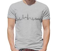 Berlino Ritmo Cardiaco - T-Shirt - Germania Skyline Tedesco Città Love Posto