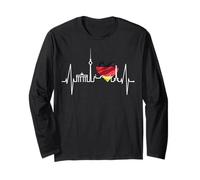 Berlino Skyline Heartbeat Fan Souvenir Amo Berlino Maglia a Manica