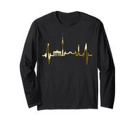 Berlino Skyline Heartbeat Fan Souvenir Amo Berlino Maglia a Manica