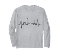 Berlino Skyline Heartbeat Fan Souvenir Amo Berlino Maglia a Manica