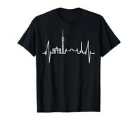 Berlino Skyline Heartbeat Fan Souvenir Amo Berlino Maglietta