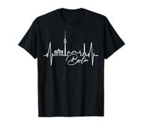 Berlino Skyline Heartbeat Fan Souvenir Amo I Love Berlino Maglietta