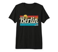 Berlino Tramonto Skyline Vintage Surf Germania Berlin Maglietta Premium