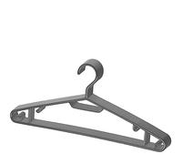 Grucce Berlona | 10 pezzi | appendino in plastica con ganci laterali | appendino salvaspazio, leggero e funzionale | 41 cm x 18,5 cm | per abiti, camicie, maglie, giacche, pantaloni | Nero