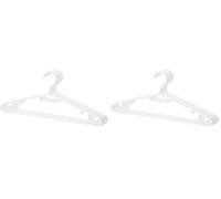 BERLONA Appendiabiti | 10 Pezzi | Appendiabiti In Plastica Con Ganci Laterali | Salvaspazio, Leggero E Funzionale | 41 cm x 18,5 cm | Per Pantaloni Leggeri, Vestiti, Camicie, Gonne, T-Shirts | Bianco