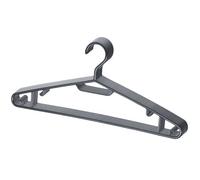 Berlona Grucce 10 Pezzi Nero | Grucce in Plastica con Ganci Laterali | Design Classico, Leggere e Multifunzionali | Per Cappotti, Abiti, Camicie, Maglioni, Cravatte e Pantaloni