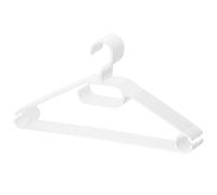 Berlona Grucce con Gancio Girevole a 360° | Set da 10 Appendini in Plastica Antiscivolo | Design Salvaspazio Prodotto in Europa | Per Cappotti Leggeri, Maglioni, Camicie e Cravatte | Bianco