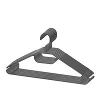 Appendiabiti Berlona | 10 pezzi | appendini in plastica antiscivolo | ganci rotanti a 360° | salvaspazio, leggeri e funzionali | 41 cm x 21 cm | per cappotti, abiti, camicie | nero
