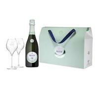 BERLUCCHI '61 BAG FRANCIACORTA SATEN BRUT 12.5% VOL 75 CL + 2 CALICI CONFEZIONE REGALO