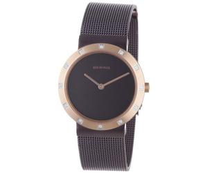 Berman 10629-265 - Orologio da polso da donna, cinturino in rivestito in acciaio inox colore marrone