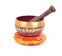 Bermoni Om Mani Padme Hum & Buddha scolpito cane attirare l'occhio - SING1049-RED