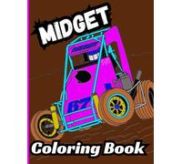 Bermrider Midget Coloring Book: Dirt Oval Track Race Car Speedway Raceway Kids Racing Sprint
