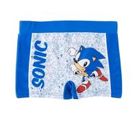 Bermuda Bagno Sonic Kids - Costume Sonic Bambino Spiaggia, Piscina, Asciugatura Rapida e Resistente al Cloro, Bermuda Nuoto Bambini Cordino Regolabili e Tasche, Costume da Bagno per Bambini, Blu