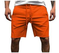 Bermuda Bianco Uomo Bermuda con Tasche Laterali Uomo Short Jeans con Elastico Pantaloni Corti Cargo Neri Pantaloncini Taglie Forti Uomo Pantaloni Corti Cotone Uomo Pantaloncino Costume da Bagno Uomo