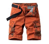 Bermuda cargo larghi da uomo leggeri e rilassati, stile giapponese, pantaloncini Capri elasticizzati in vita con tasche multiple, pantaloni corti in jeans, pantaloni da esterno con fibbia per cintura
