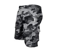 Bermuda Cargo Uomo Estivi Pantaloncini Uomo Cargo con Multi-tasche per Lavoro e Tempo Libero Leggeri Traspiranti Vita Elastica Coulisse Comodi Pantaloni Corti Outdoor Taglie (Camouflage, XXXL)
