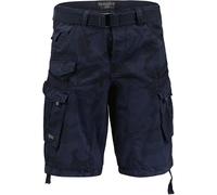 Geographical Norway Panoramique Men - Bermuda Cotone Casual Shorts - Bermuda Sportivi Da Uomo Short - Bermuda Chino Traspiranti - Pantaloncini Corti Con Cintura Vestibilità (CAMO Blu Marino XL)