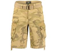Geographical Norway Pantaloncini cargo estivi da uomo – Beige mimetico – Taglia L