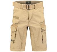 Geographical Norway Pantaloncini cargo da uomo estivi bermuda corti, beige., XXXL